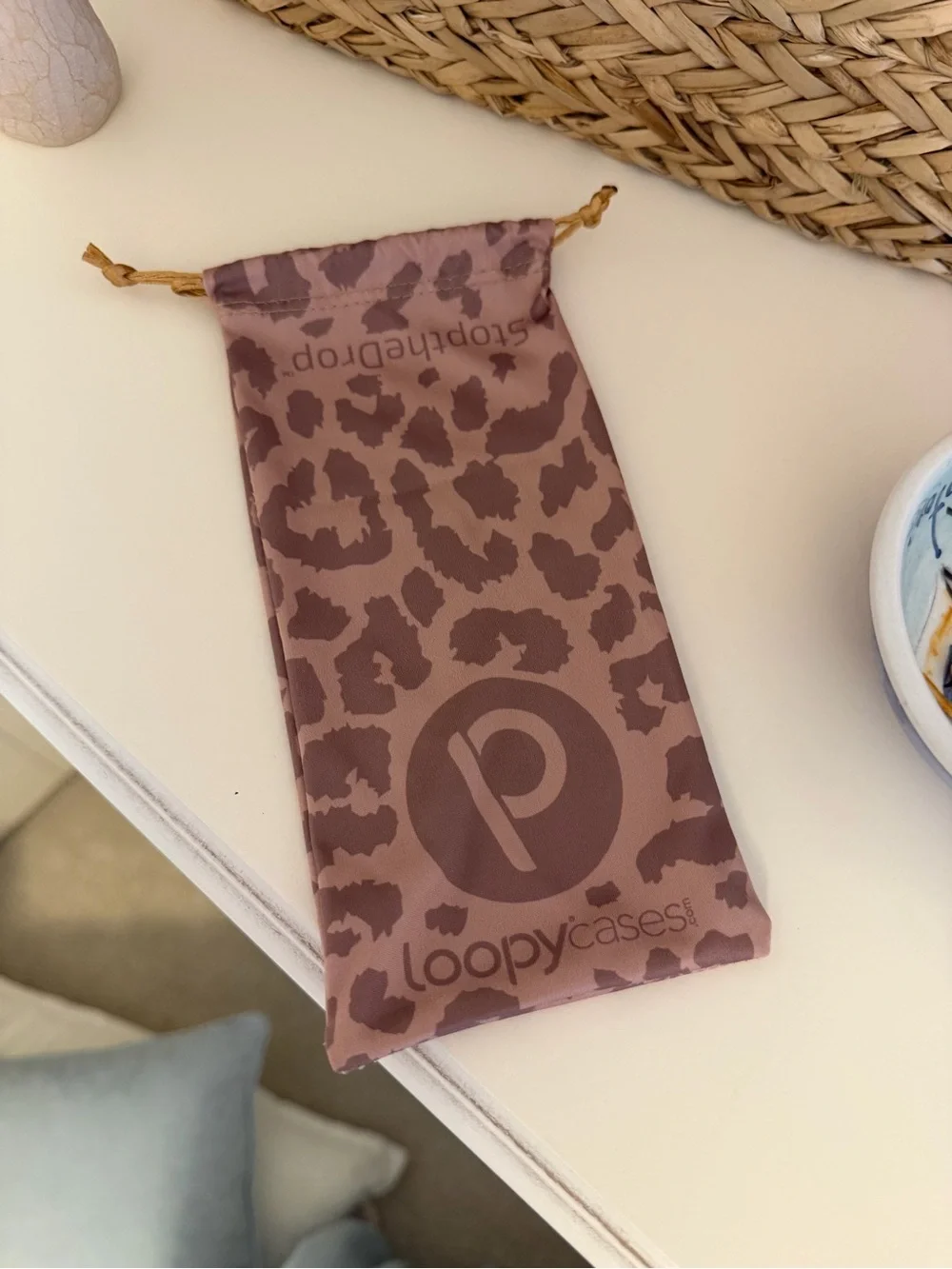Gold Leopard Loopy  iPhone 14 Pro Max Case with matching sleeve